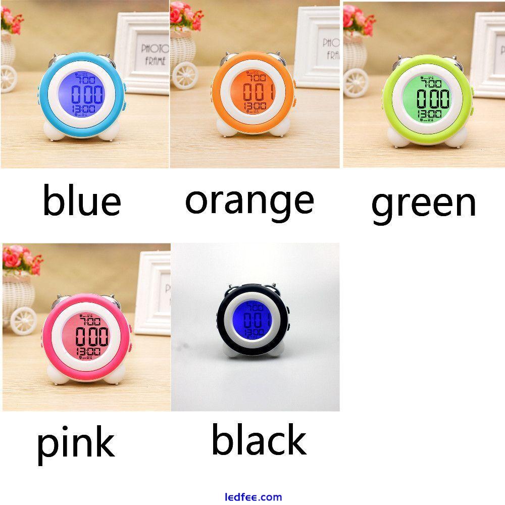 With Light LED Electronic Loud Alarm Clock Simple Alarm Clock Stereo Backlight 0 