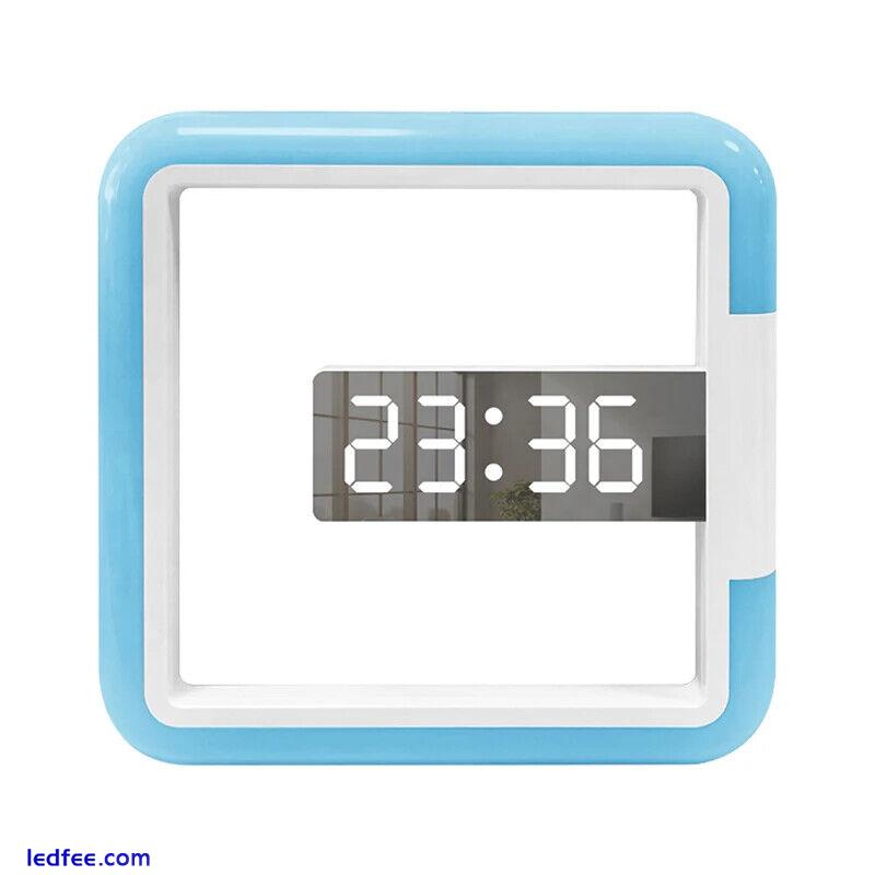 LED Wall Alarm Clock,Remote Control Digital Clock Alarm/Temperature Ring  5 