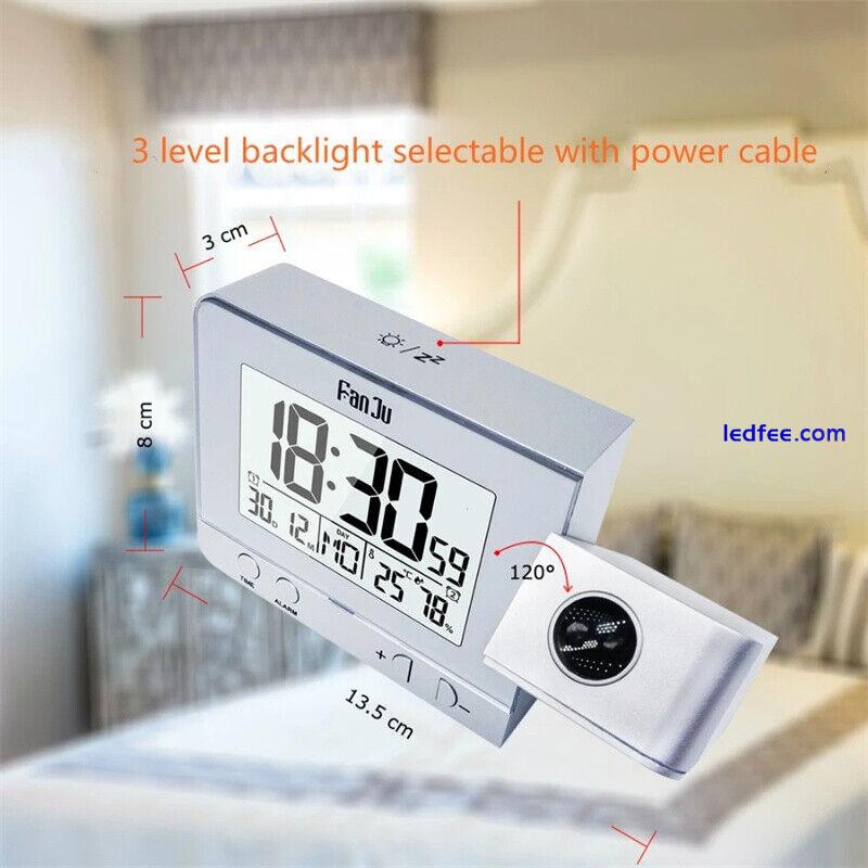 Led Simple Design Alarm Clock With Digital Date Projection Snooze Function 3 