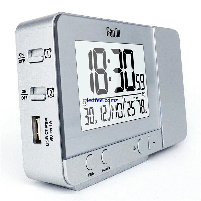 Led Simple Design Alarm Clock With Digital Date Projection Snooze Function 2 