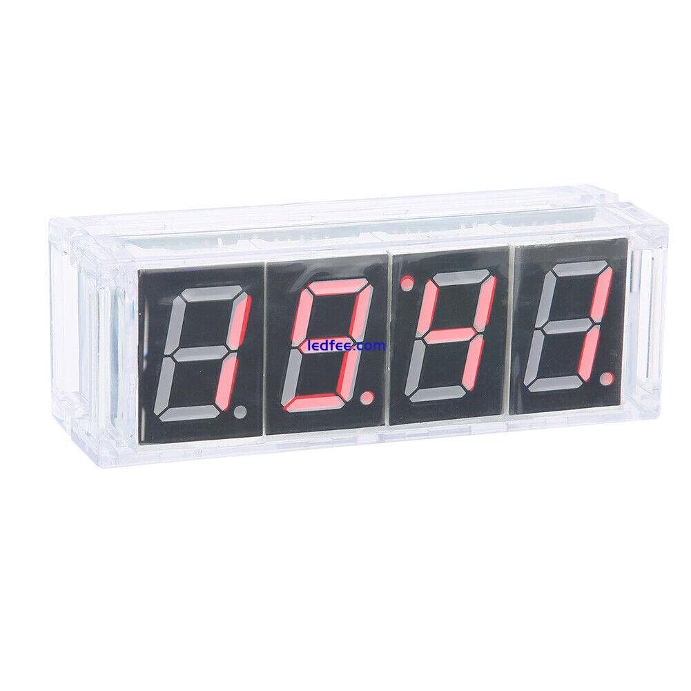 (red)4-digit DIY LED Clock DIY Clock Kit Alarm/Timer Function Gift Clock For 3 