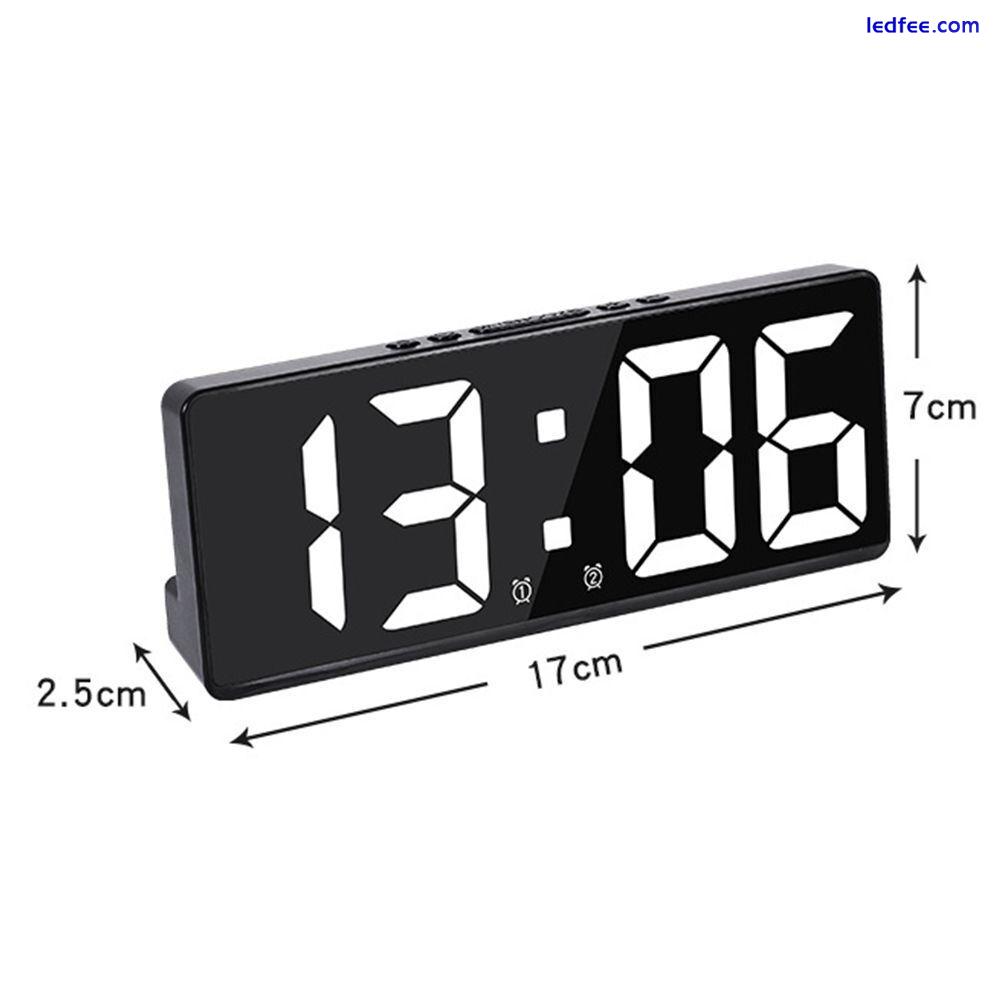 Backlight Nightlight Electronic Clock LED Digital Alarm Clock Large Number 0 