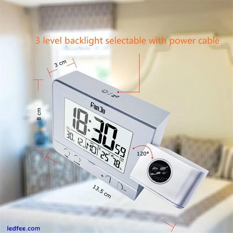Led Simple Design Alarm Clock With Digital Date Projection Snooze Function 3 