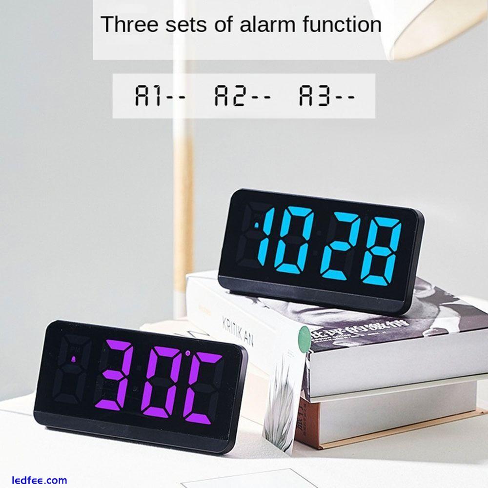 Multi-functional Digital LED Clocks RGB Display Table Clock  for Bedroom 5 