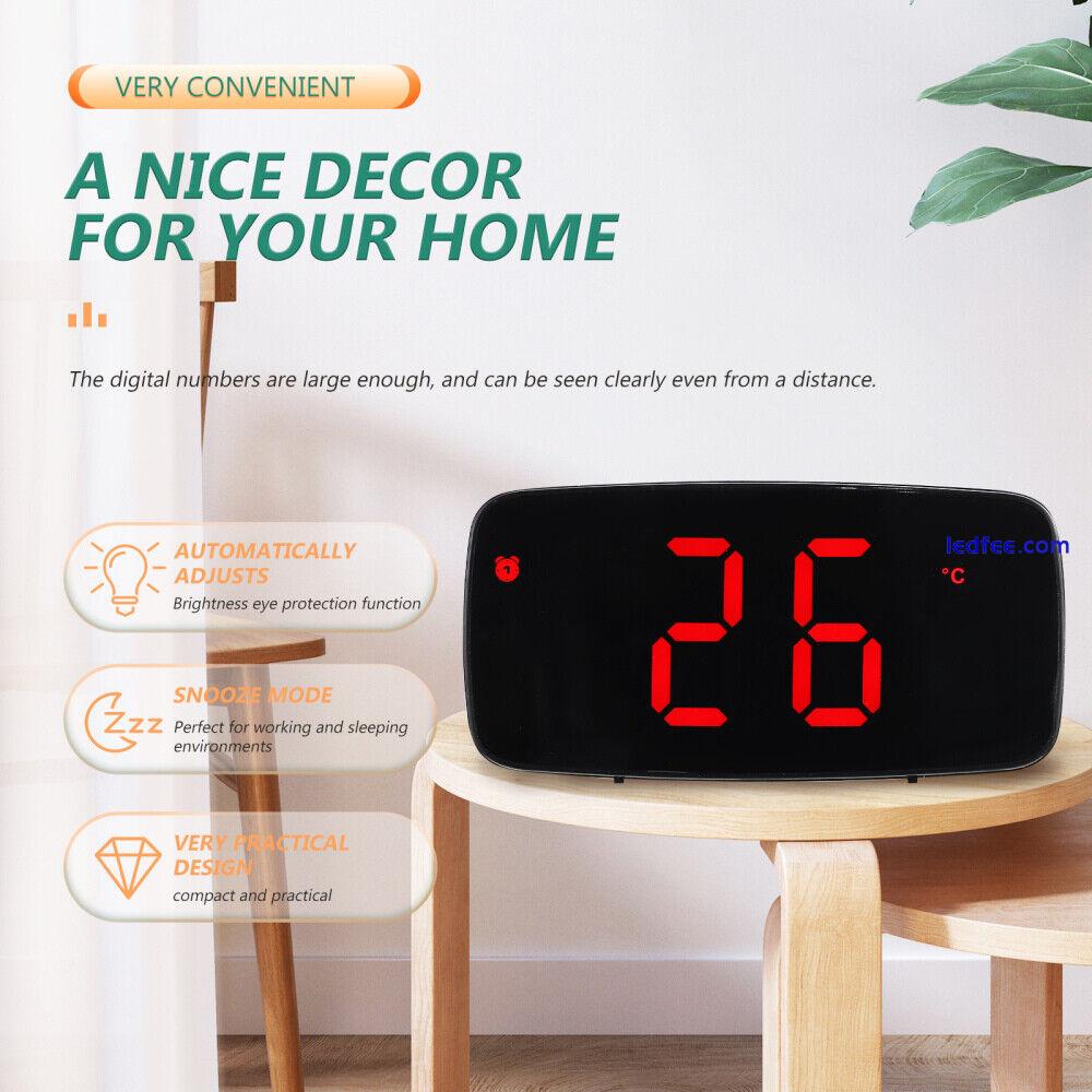 LED Digital Alarm Clock Radio Timer for Bedroom and Travel 2 