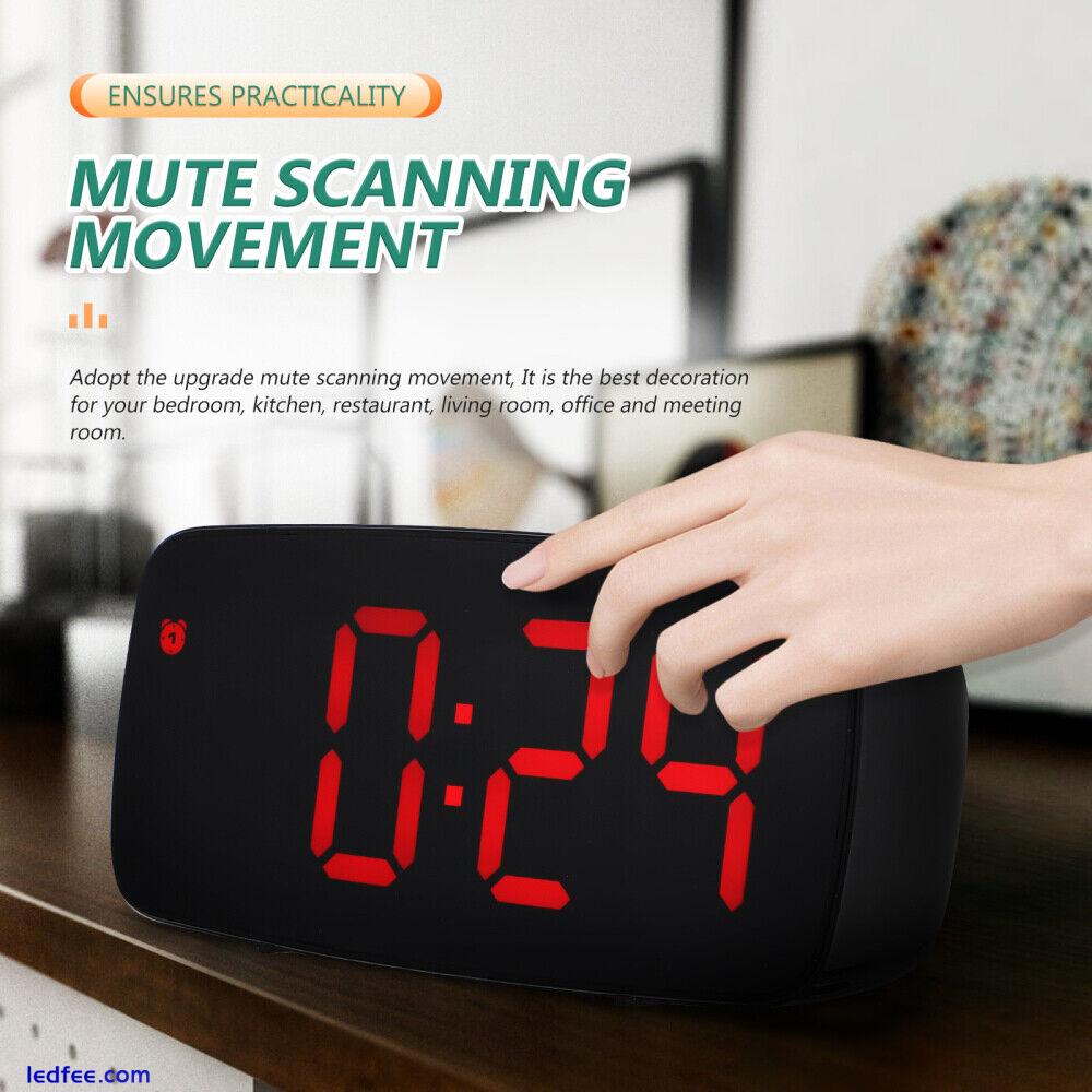 LED Digital Alarm Clock Radio Timer for Bedroom and Travel 4 