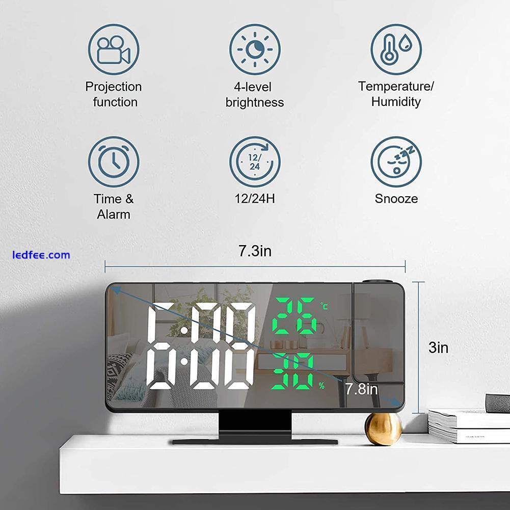 Multifunctional Digital Alarm Clock with Large LED For Bedroom Screen P2Y8 2 