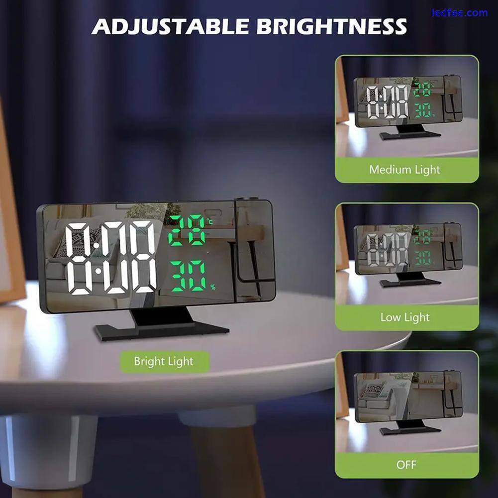 Multifunctional Digital Alarm Clock with Large LED For Bedroom Screen P2Y8 5 