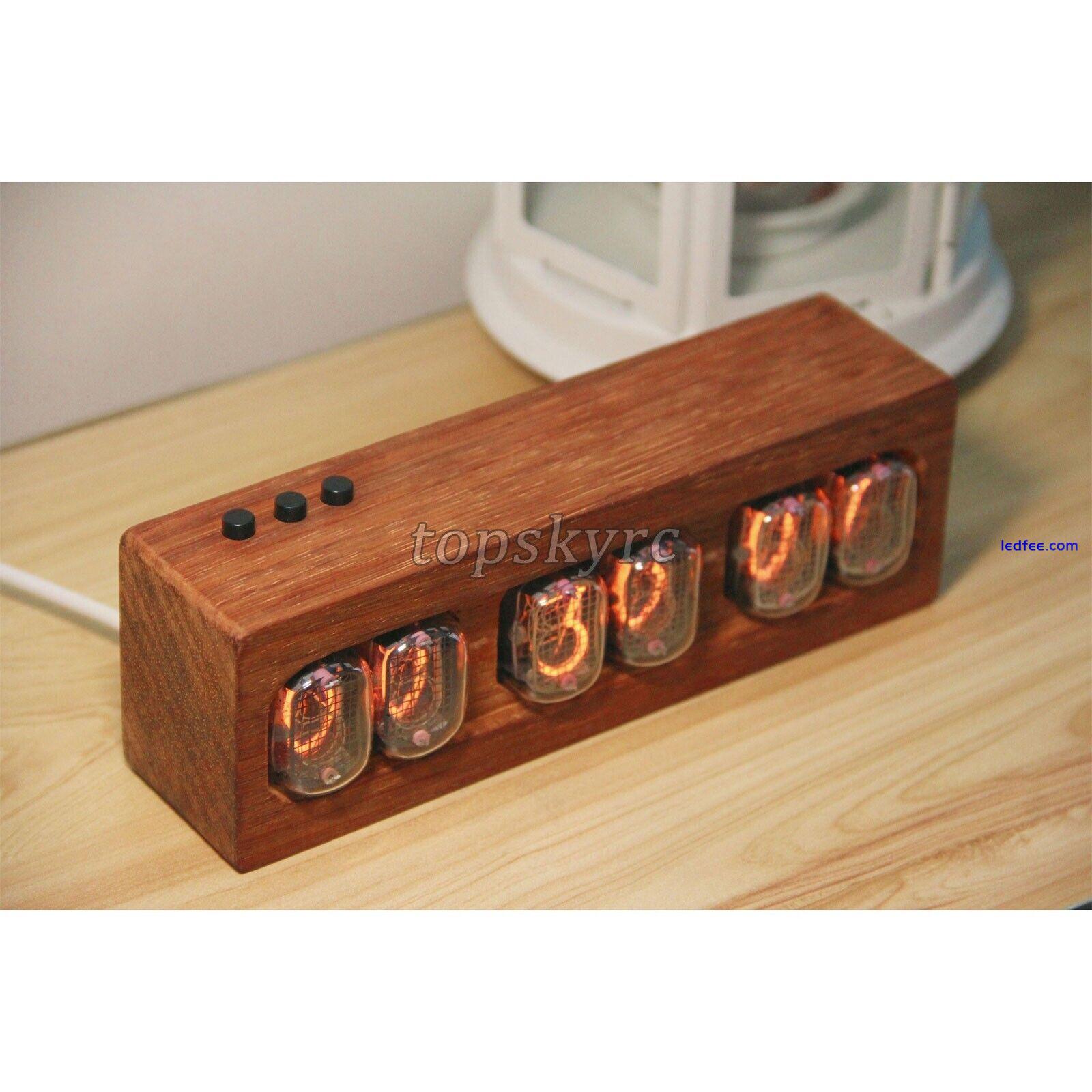 NiXie Clock Tube 6-Bit Digital LED Clock IN12 African Padauk f/DIY Ornament 2 