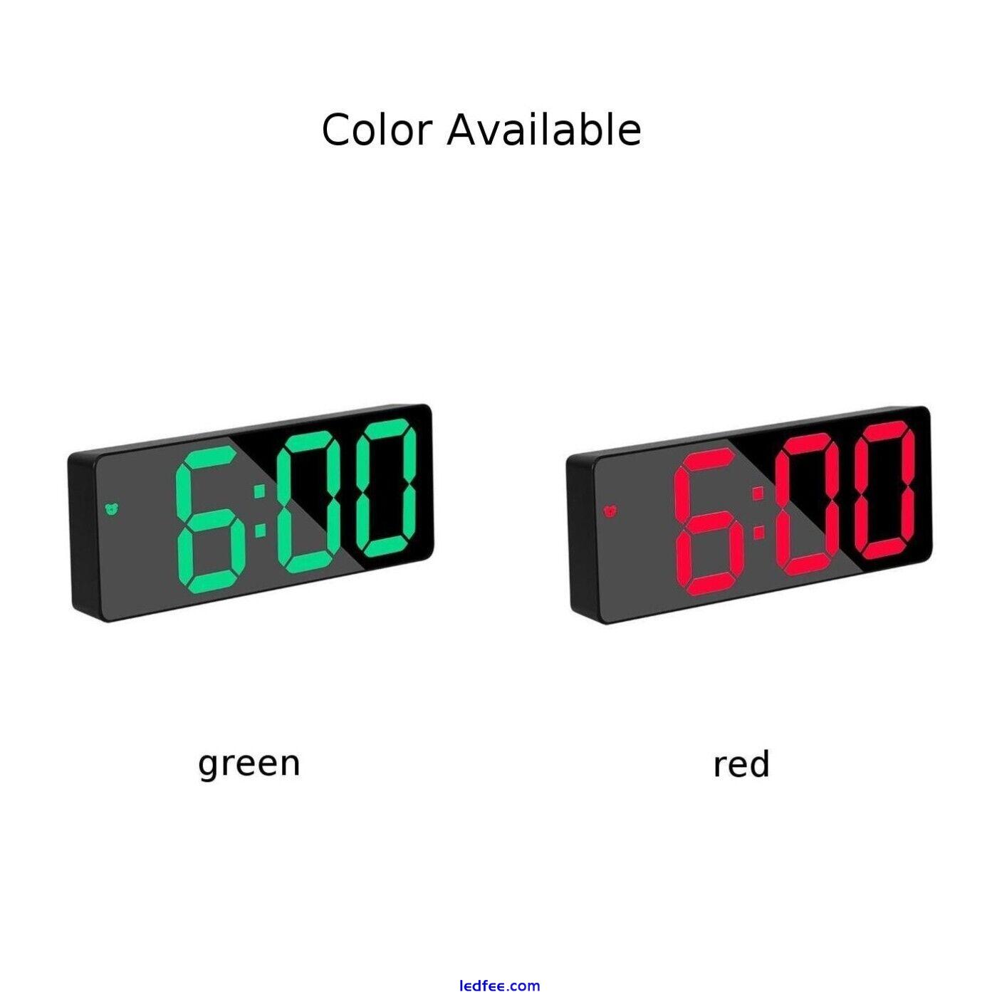 LED Display Digital Mirror Alarm Clock with Temperature range 0 50 Degrees 2 