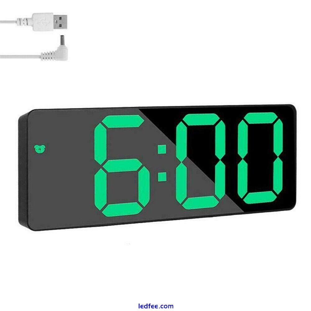 LED Display Digital Mirror Alarm Clock with Temperature range 0 50 Degrees 4 