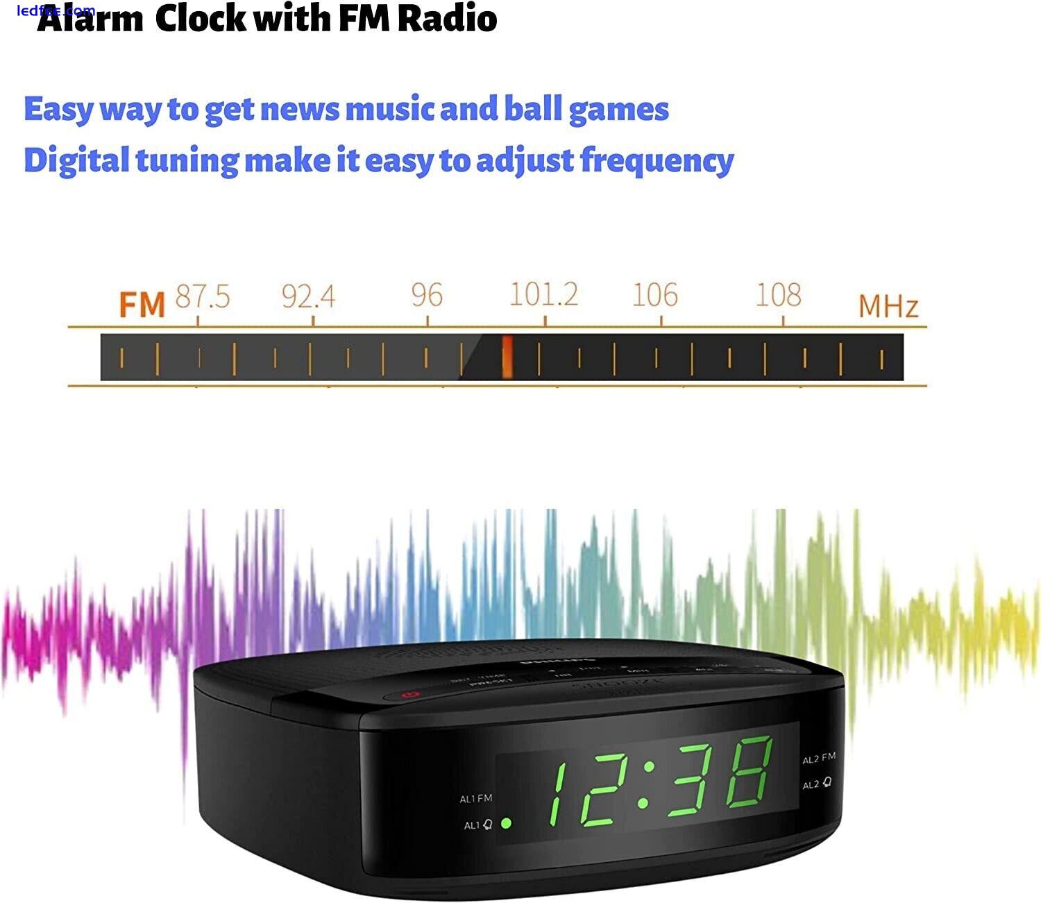 Philips Digital Alarm Clock FM Radio. LED Display, Easy Snooze. Sleep Timer. 0 