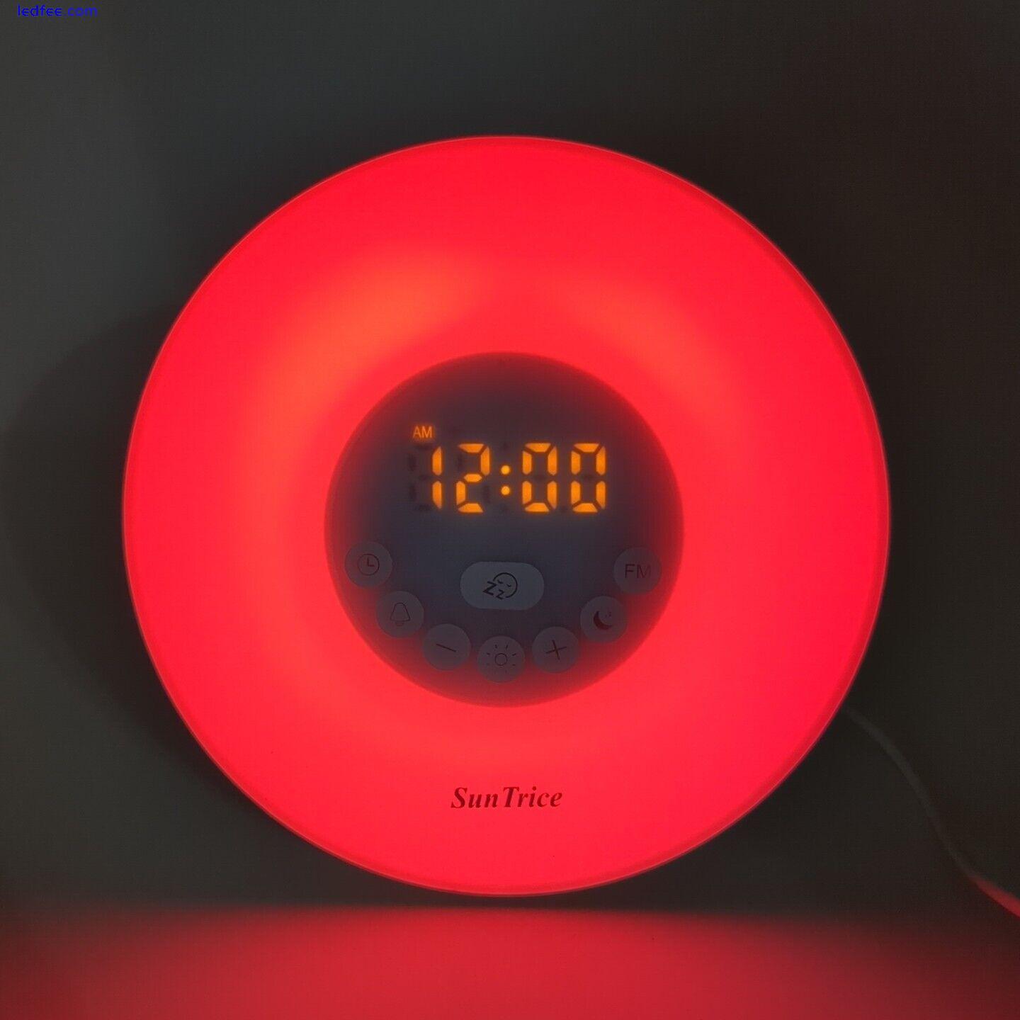 Sun Trice Sunrise Alarm Clock Mulit Color LED Lights USB Or Battery Mood Setting 0 