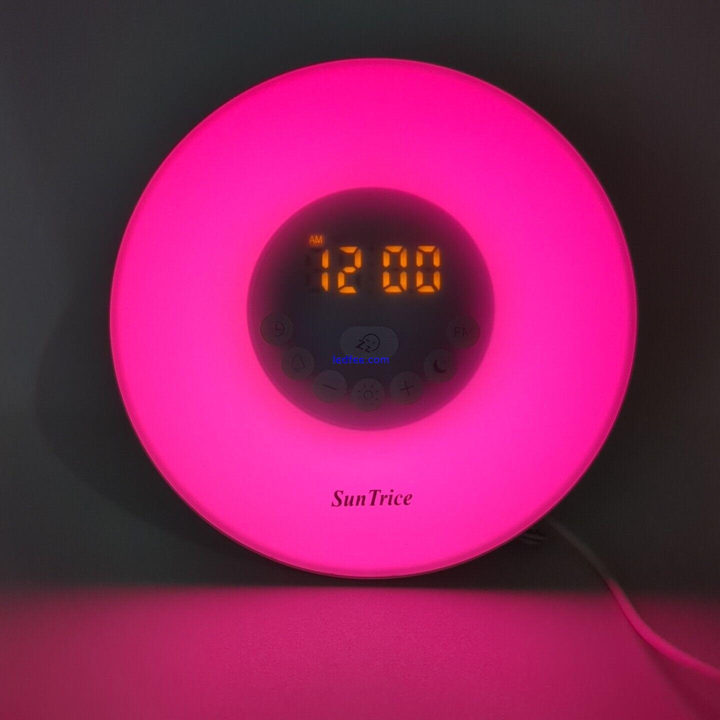 Sun Trice Sunrise Alarm Clock Mulit Color LED Lights USB Or Battery Mood Setting 1 