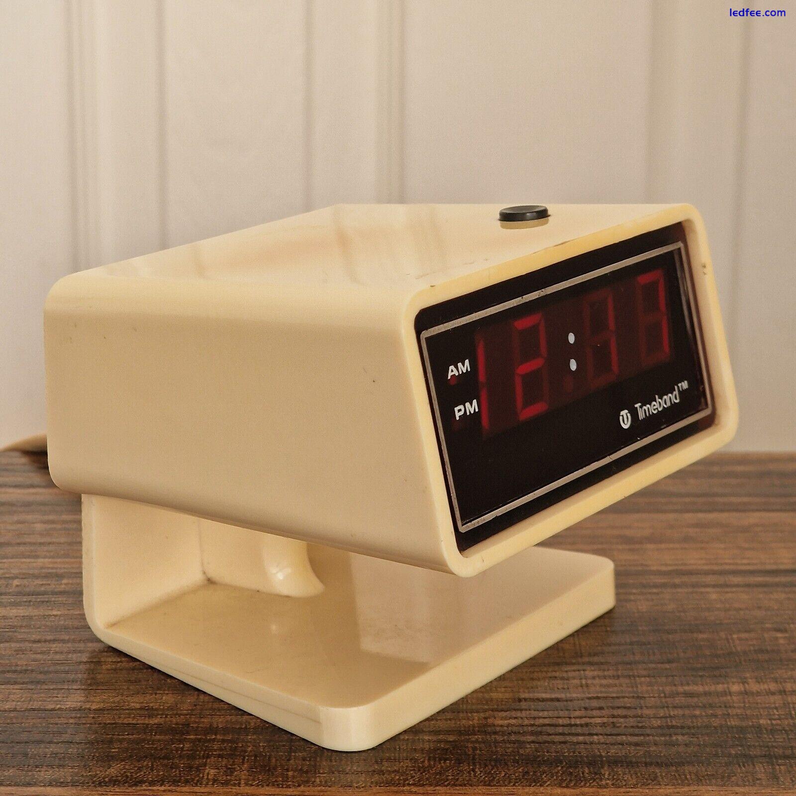Timeband Electronic Alarm Clock / Vintage / Space Age / 70s / Red / Ultra Rare  0 