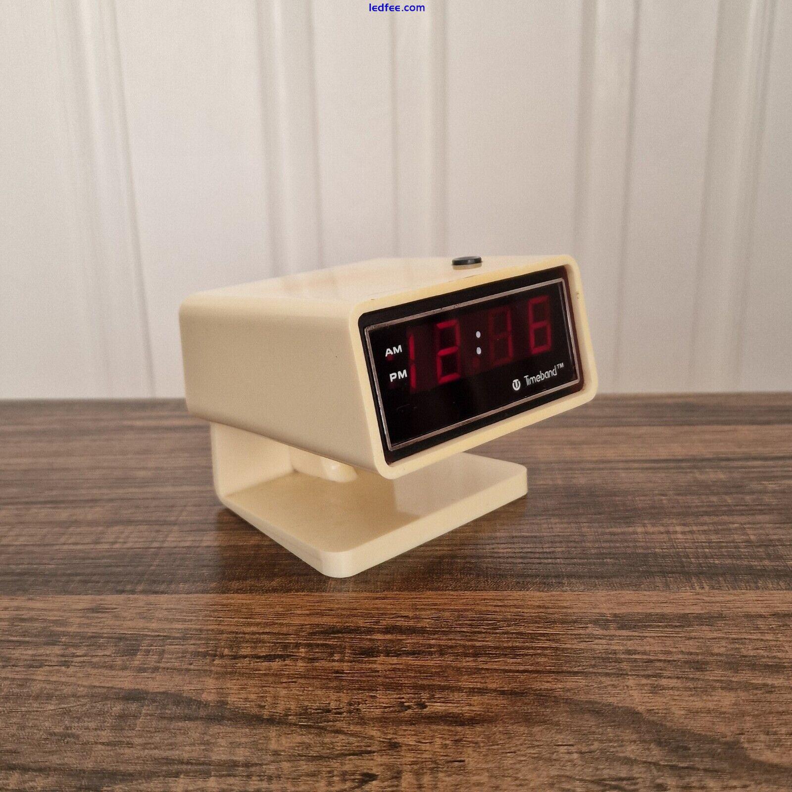 Timeband Electronic Alarm Clock / Vintage / Space Age / 70s / Red / Ultra Rare  1 