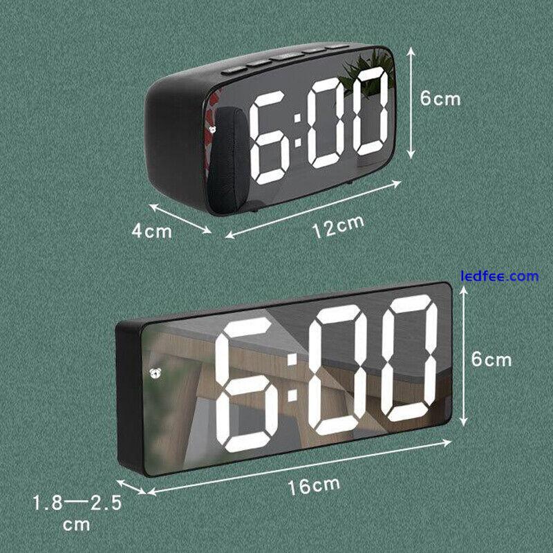 Home Modern Decor LED Digital Clock Desk Table Alarm Time Temperature Display 3 