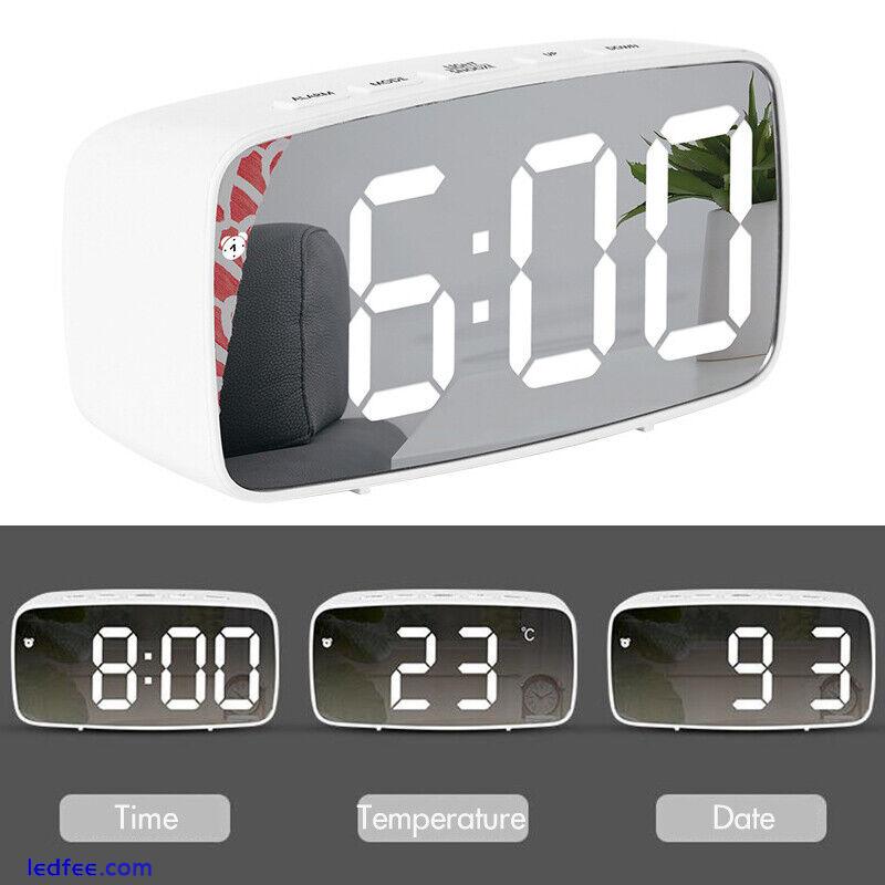 Home Modern Decor LED Digital Clock Desk Table Alarm Time Temperature Display 0 