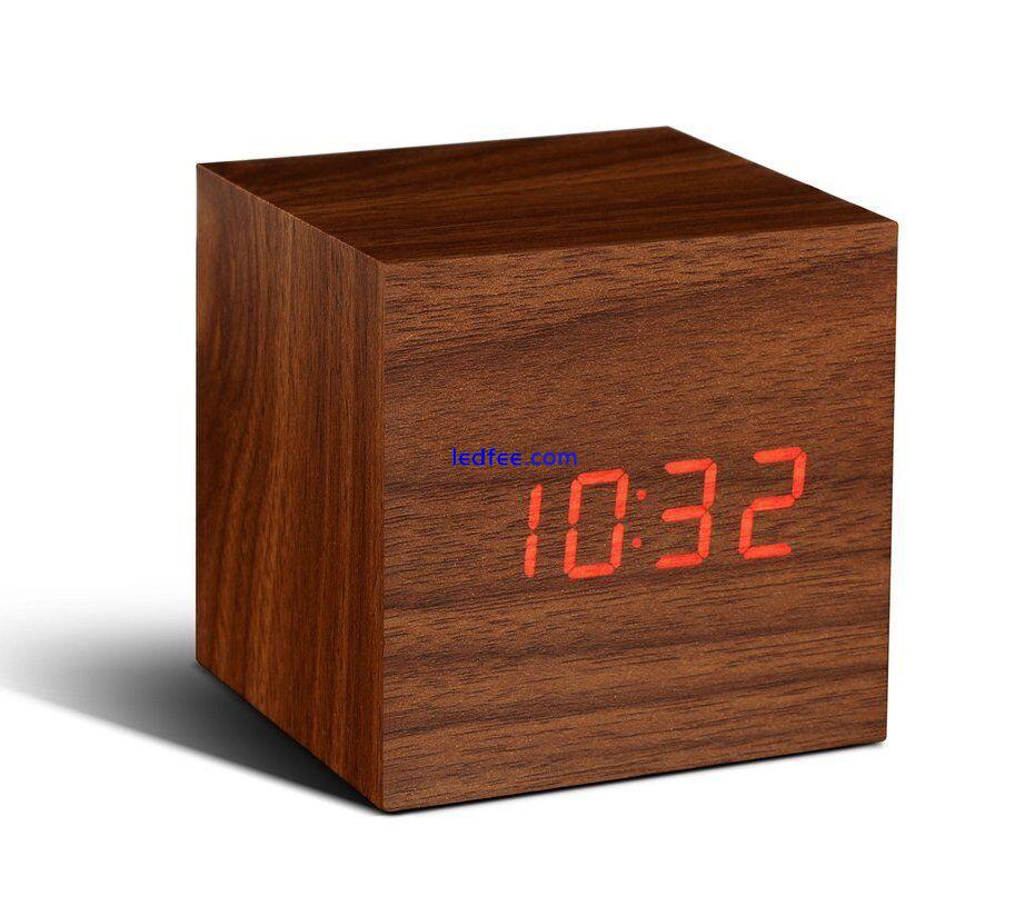 Box - The Wooden LED Clock - Brown with Red LED 0 