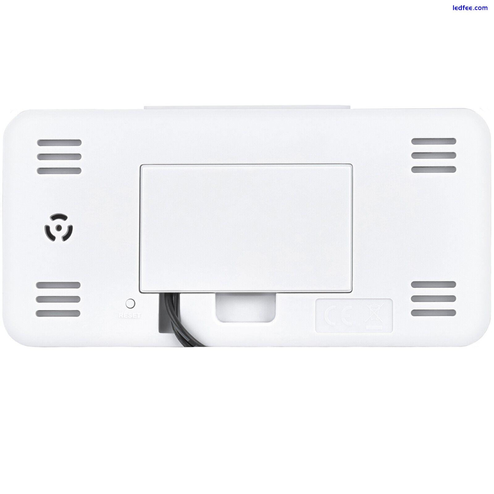 Acctim Rialto Digital Alarm Clock Radio Controlled Coloured VA Display White 1 