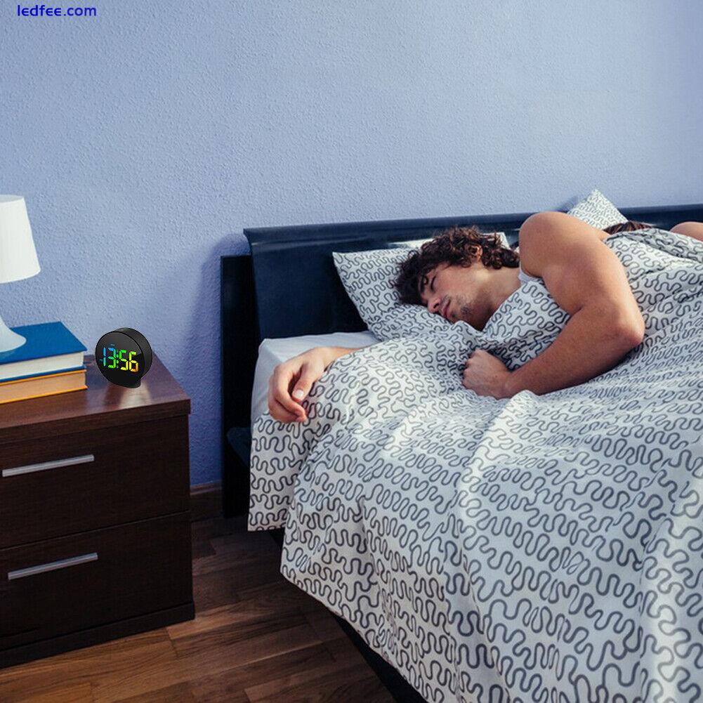 LED Alarm Clock Rechargable Smart Alarm Clock 5min Snooze for Teens Girls Adults 4 