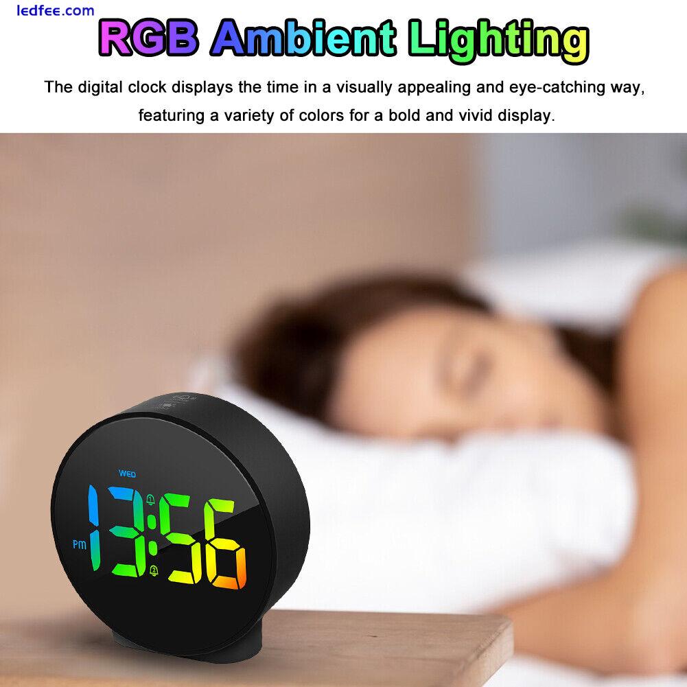 LED Alarm Clock Rechargable Smart Alarm Clock 5min Snooze for Teens Girls Adults 0 