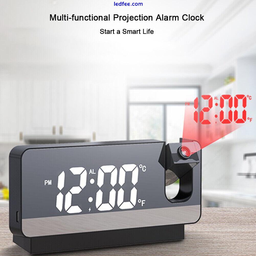 Digital Desktop Clocks LED Display Mirror Surface Alarm Clock for Bedroom Office 0 