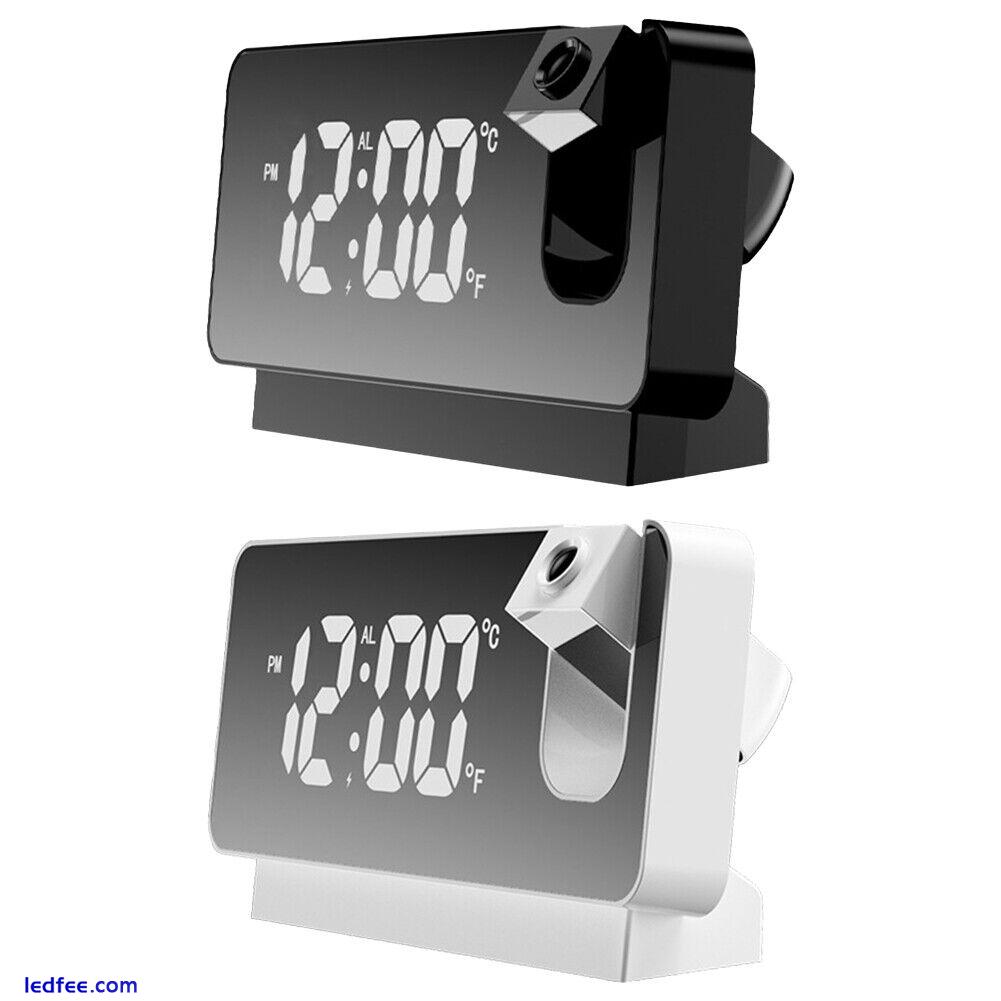 Digital Desktop Clocks LED Display Mirror Surface Alarm Clock for Bedroom Office 5 