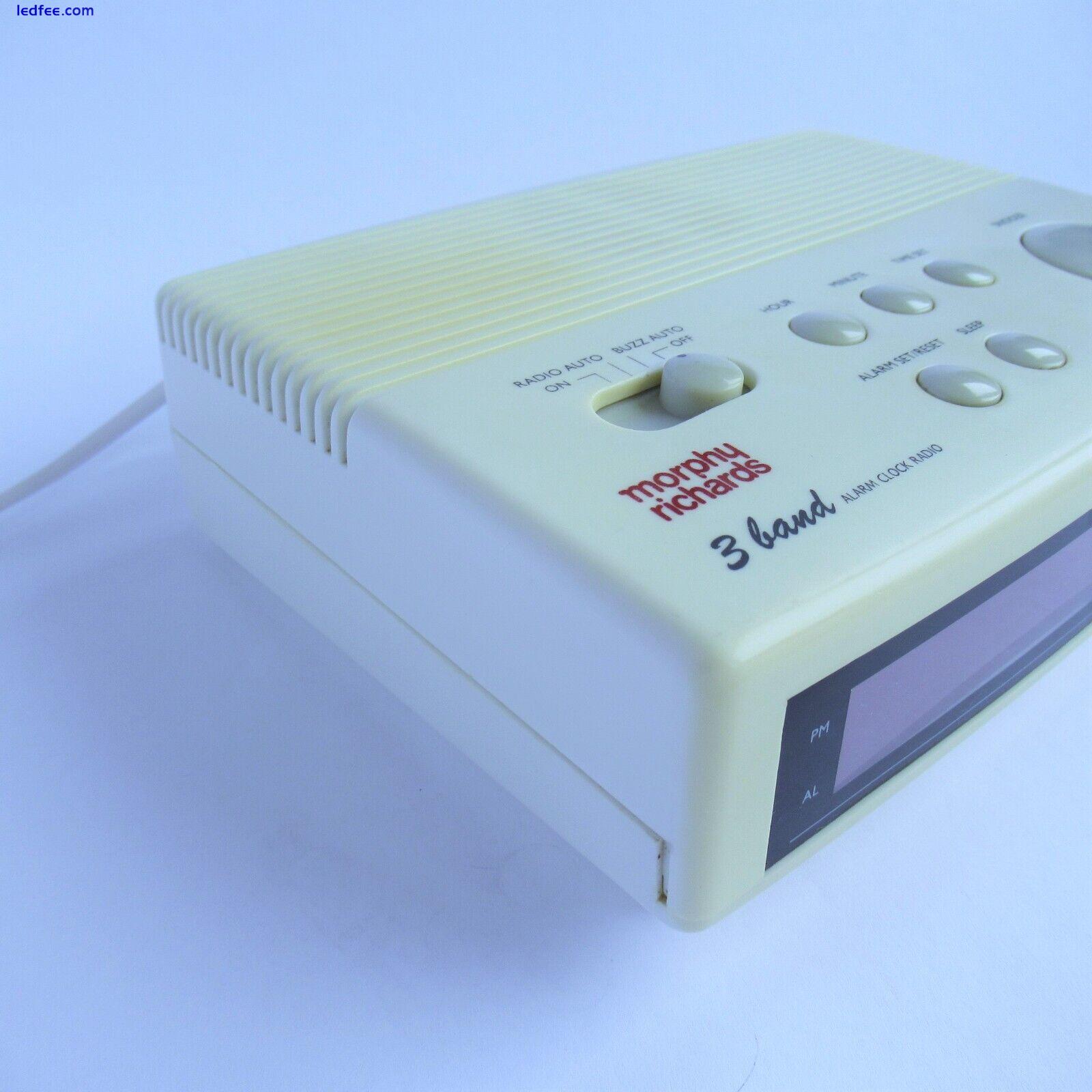 Retro Morphy Richards CR-35A LED Bedside Alarm Clock Radio (1980s Film Prop) 3 