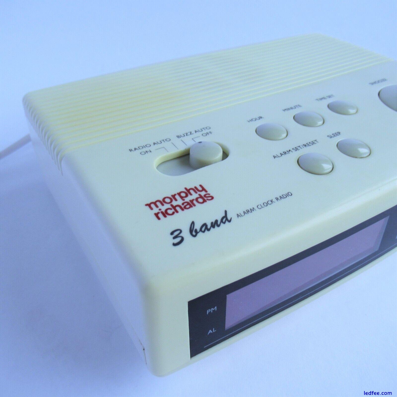 Retro Morphy Richards CR-35A LED Bedside Alarm Clock Radio (1980s Film Prop) 2 