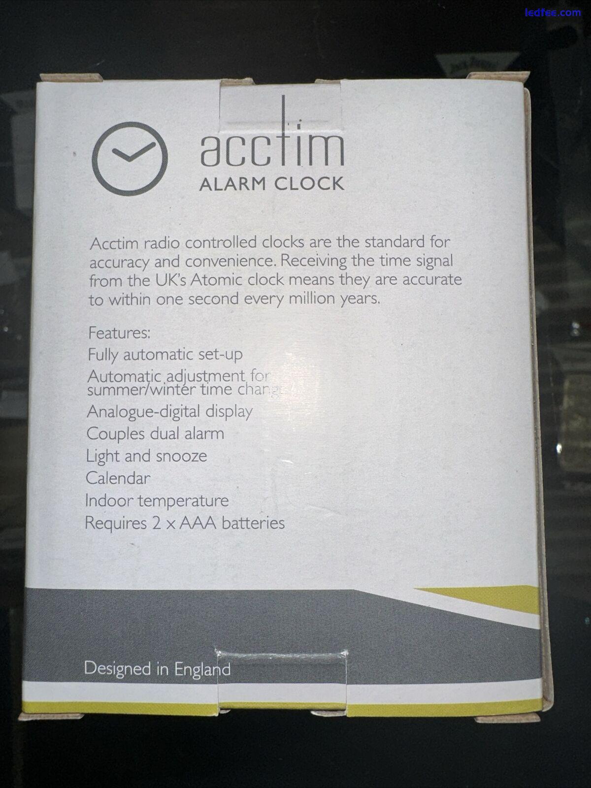 Acctim Sinclair Digital Alarm Clock Radio Controlled Dual Couples Alarm Black 0 