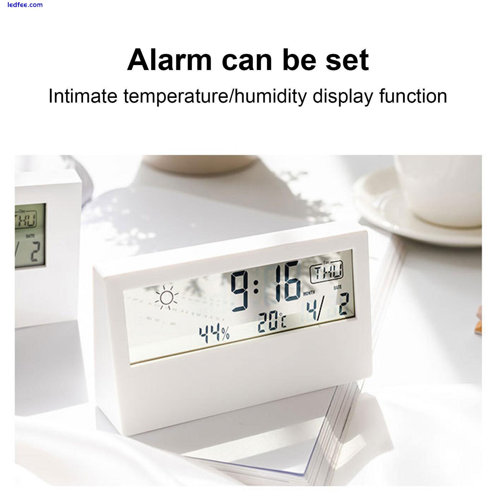 Digital Backlight LED Display Table Alarm Clock Snooze Thermometer Alarm Clock  3 