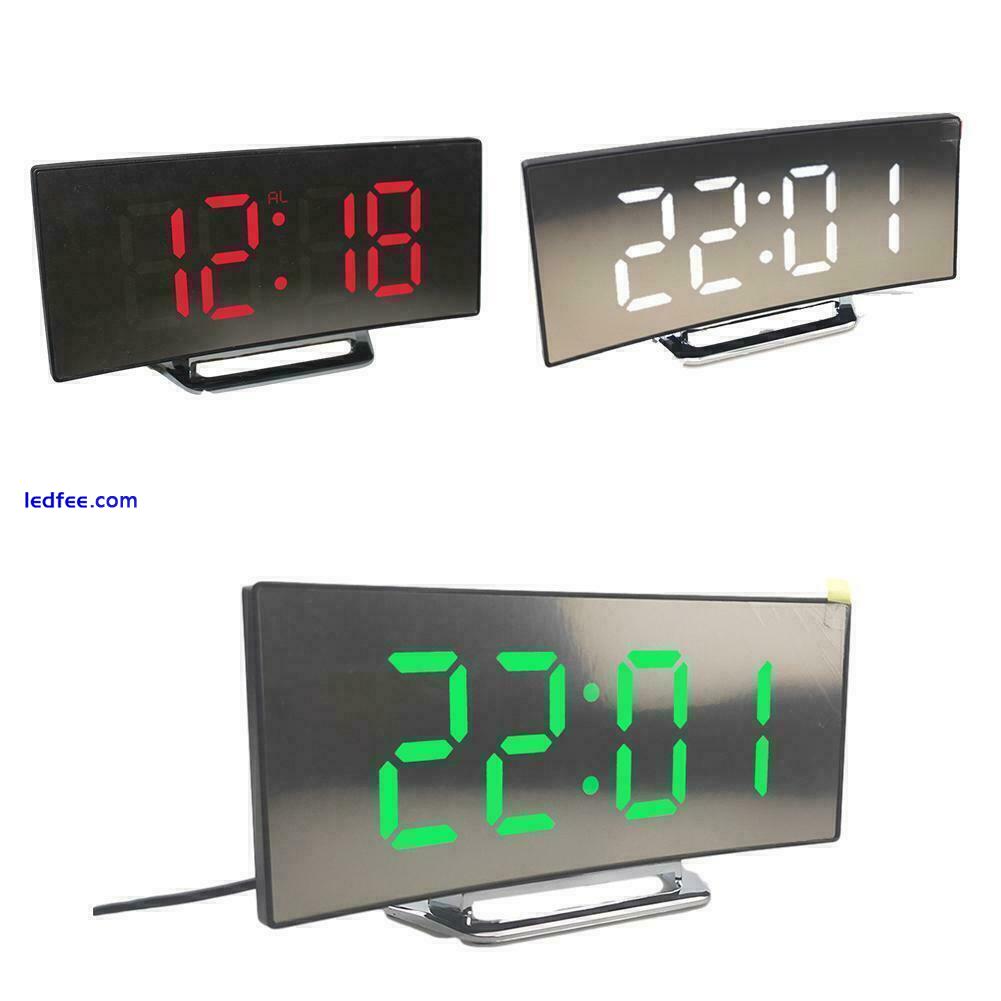 Digital Alarm Clocks Bedside Mains Powered LED Clock 5