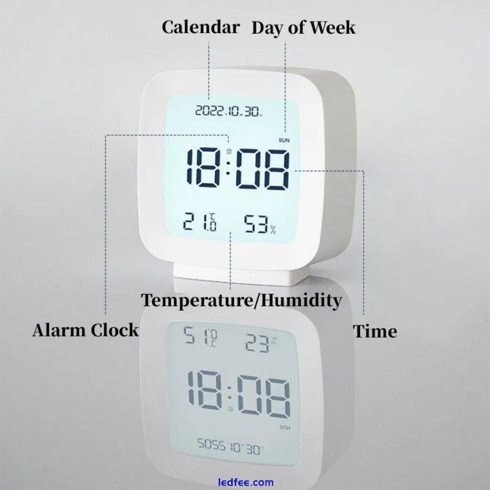 Plastic Desktop Electronic Clock Square LED Clock Digital Alarm Clock  Bedroom 5 