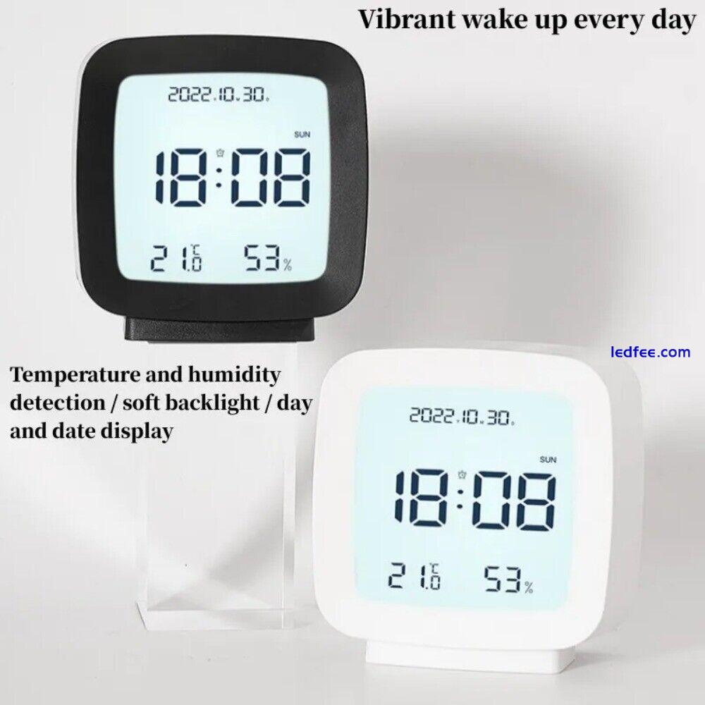 Plastic Desktop Electronic Clock Square LED Clock Digital Alarm Clock  Bedroom 2 