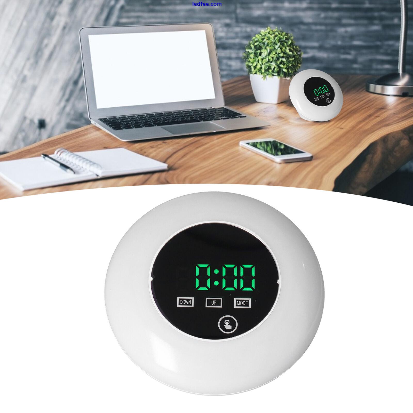 (Green Word)LED Digital Alarm Clock Mirror Clock Thermometer Clock 7 Color AU 3 