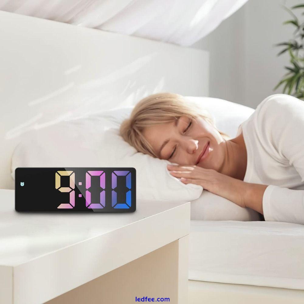 Large screen LED Clock Electronic Smart Clock Digital Alarm Clock  Household 4 