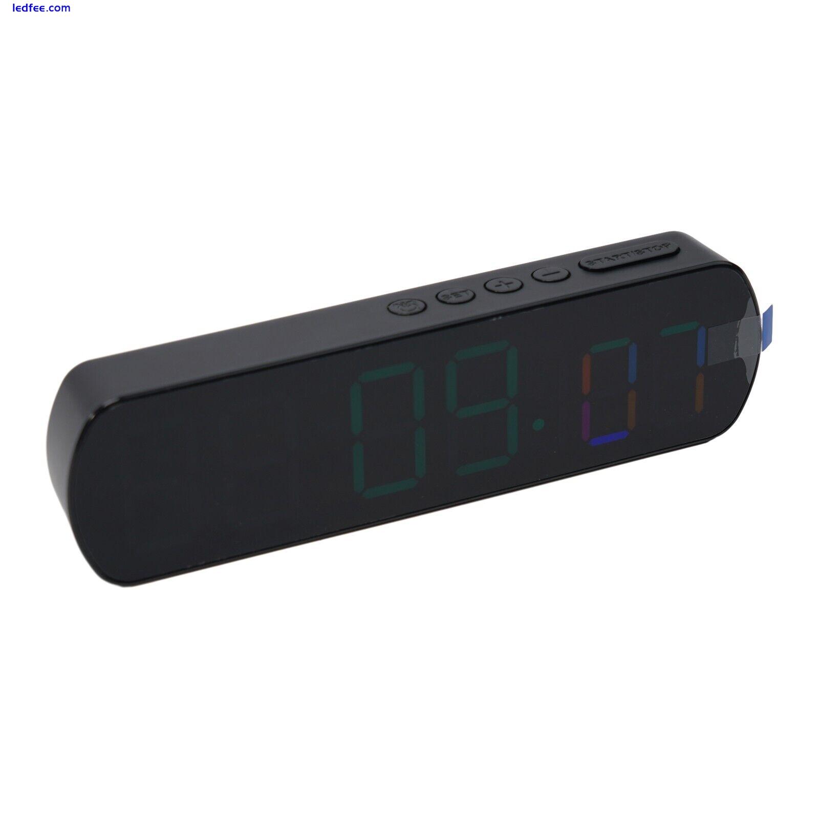 Desktop LED Alarm Clock with Temperature/Humidity Display & Timer Feature 3 