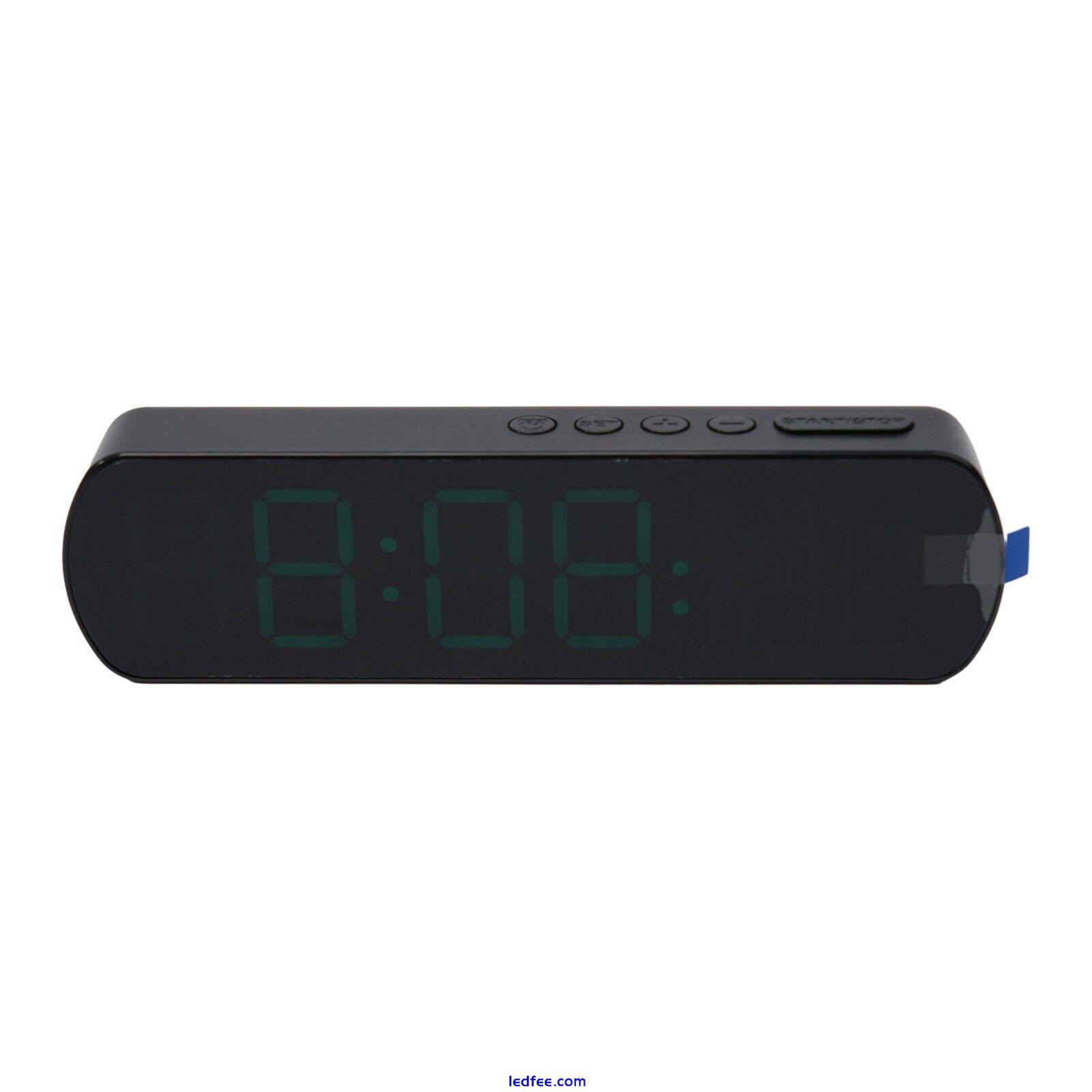 Desktop LED Alarm Clock with Temperature/Humidity Display & Timer Feature 2 