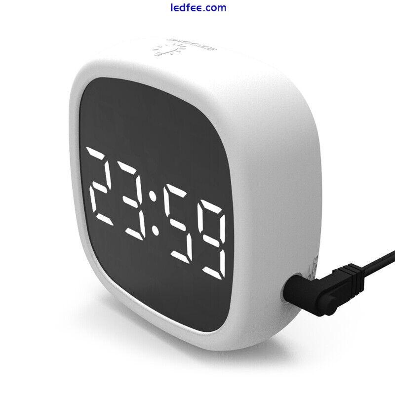 LED Digital Alarm Clock with Snooze 4 Brightness Dimmer Adjustable Alarm 0 