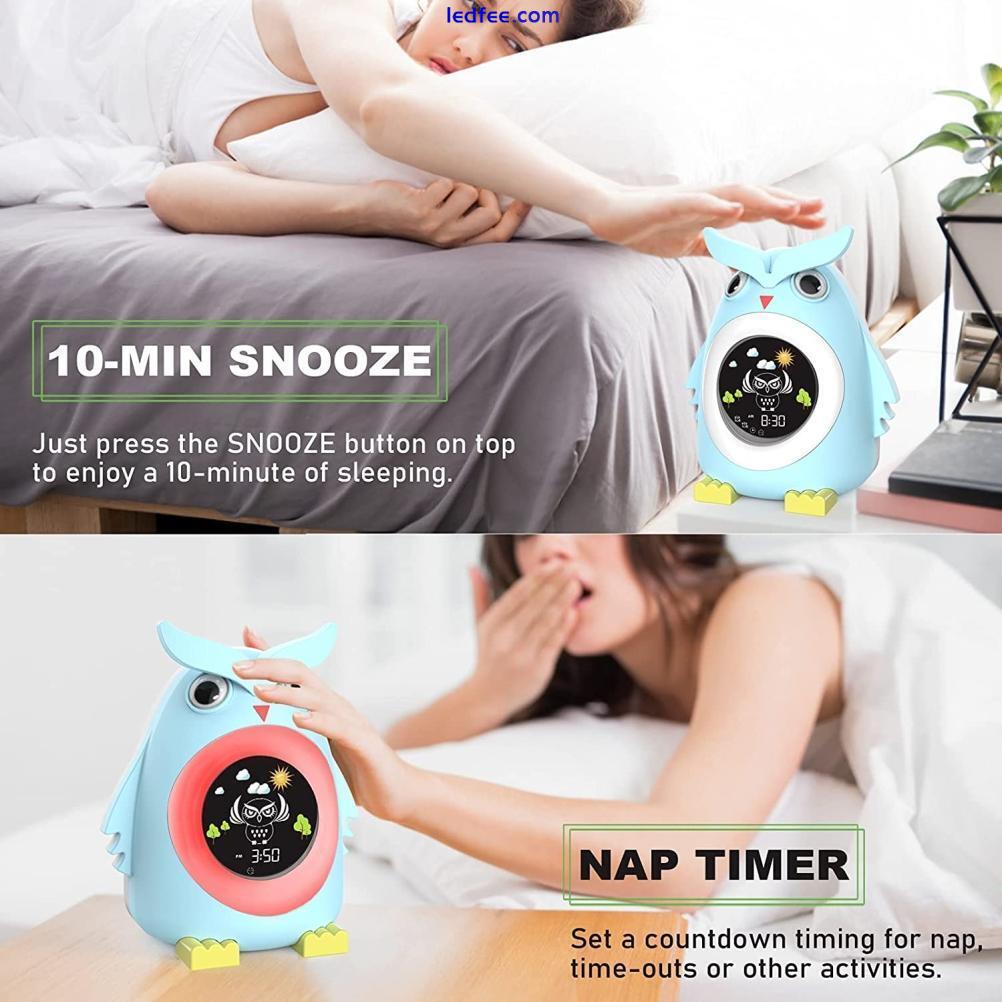 Children'S Led Colorful Light Alarm Clock Lcd Number Child Electronic Alarm New 0 