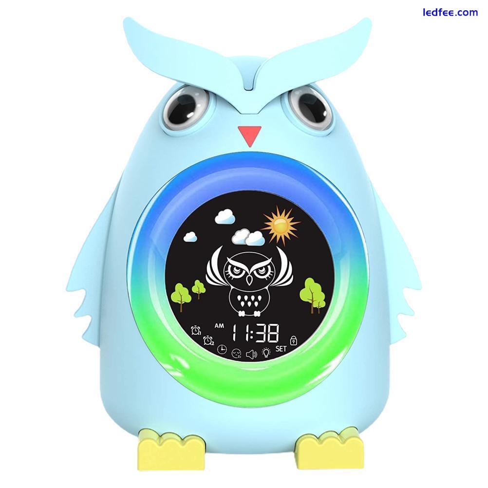 Children'S Led Colorful Light Alarm Clock Lcd Number Child Electronic Alarm New 3 