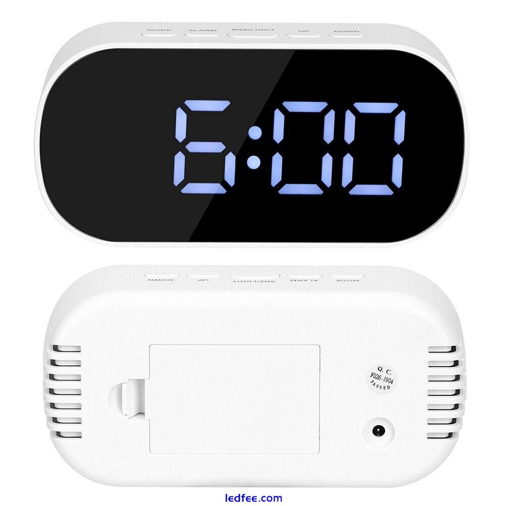 Large Screen LCD/LED Electronic Bed Alarm Clock With Time Date Display Portable 1 