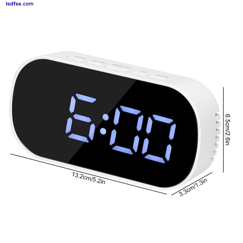 Large Screen LCD/LED Electronic Bed Alarm Clock With Time Date Display Portable 5 
