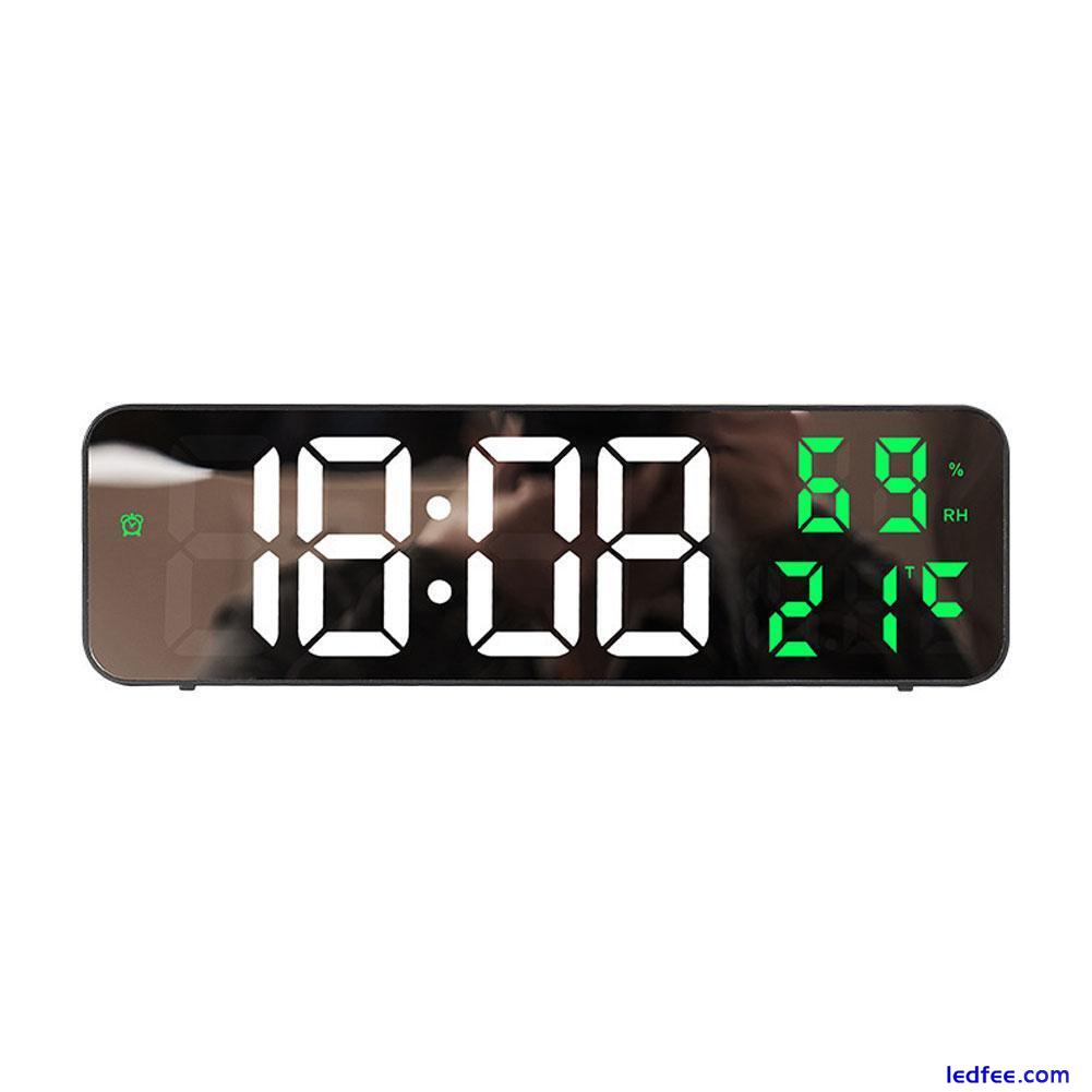 Plug in Electronic Alarm Clock LED Wall Clock Plug in Clock, 4 