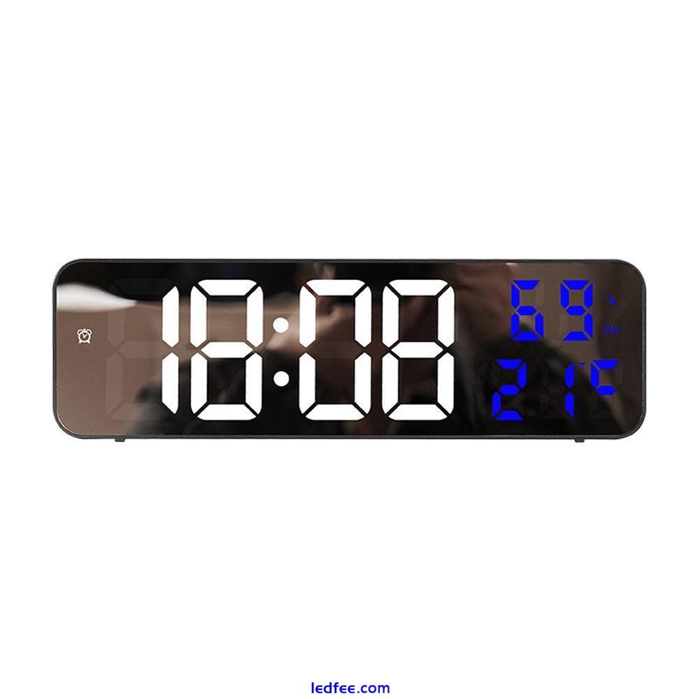 Plug in Electronic Alarm Clock LED Wall Clock Plug in Clock, 3 