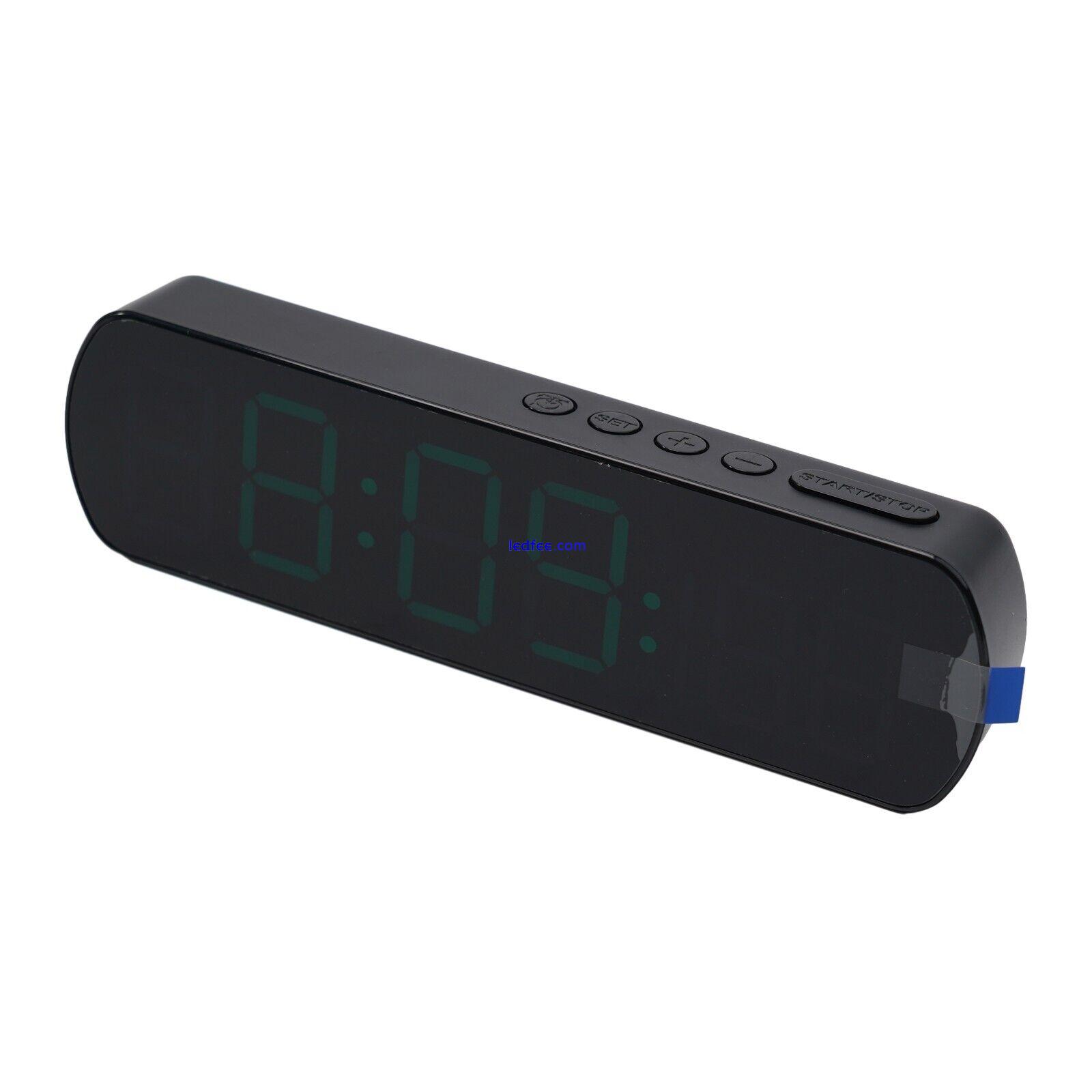 Sleek rectangular alarm clock with high definition LED display and countdown 4 