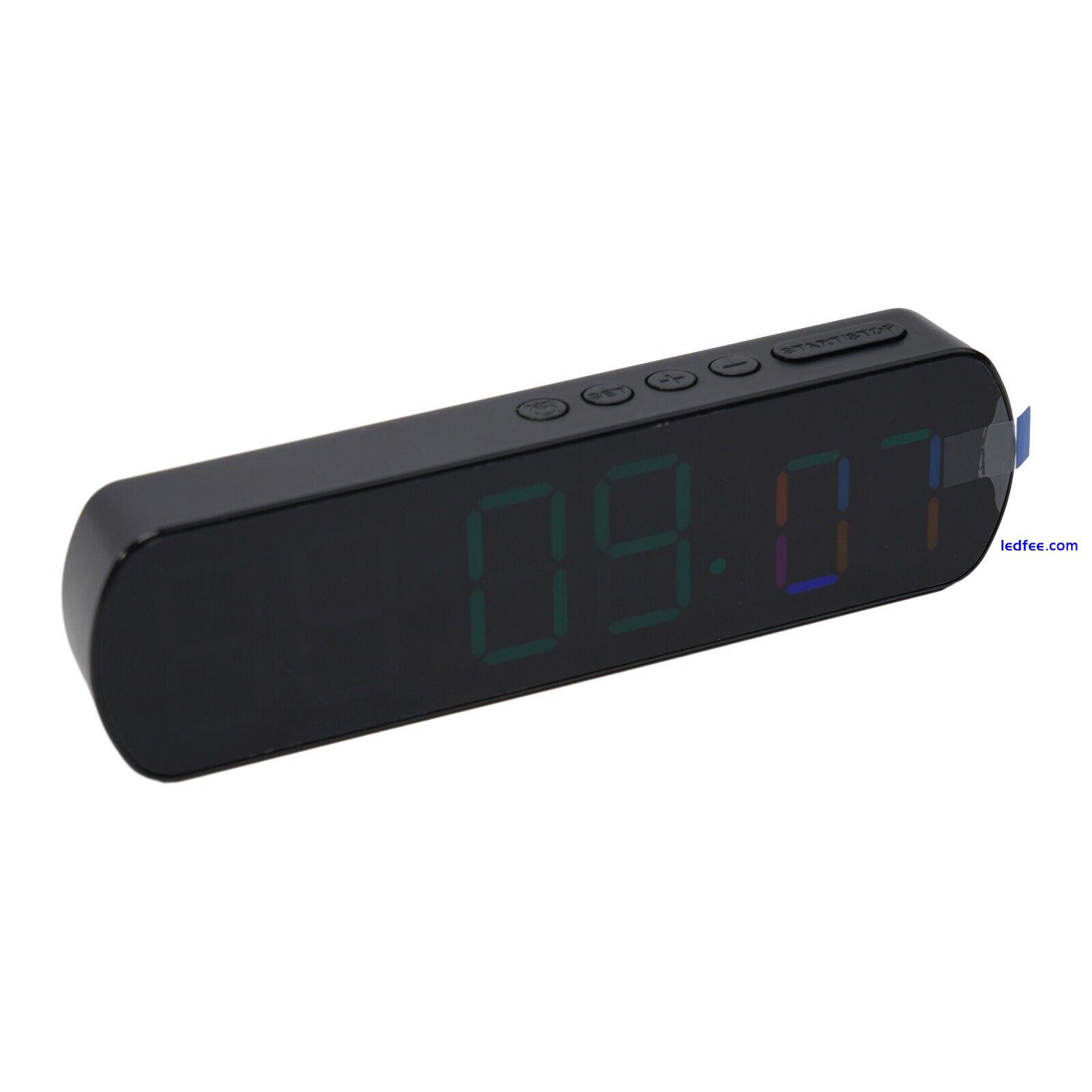 Sleek rectangular alarm clock with high definition LED display and countdown 3 