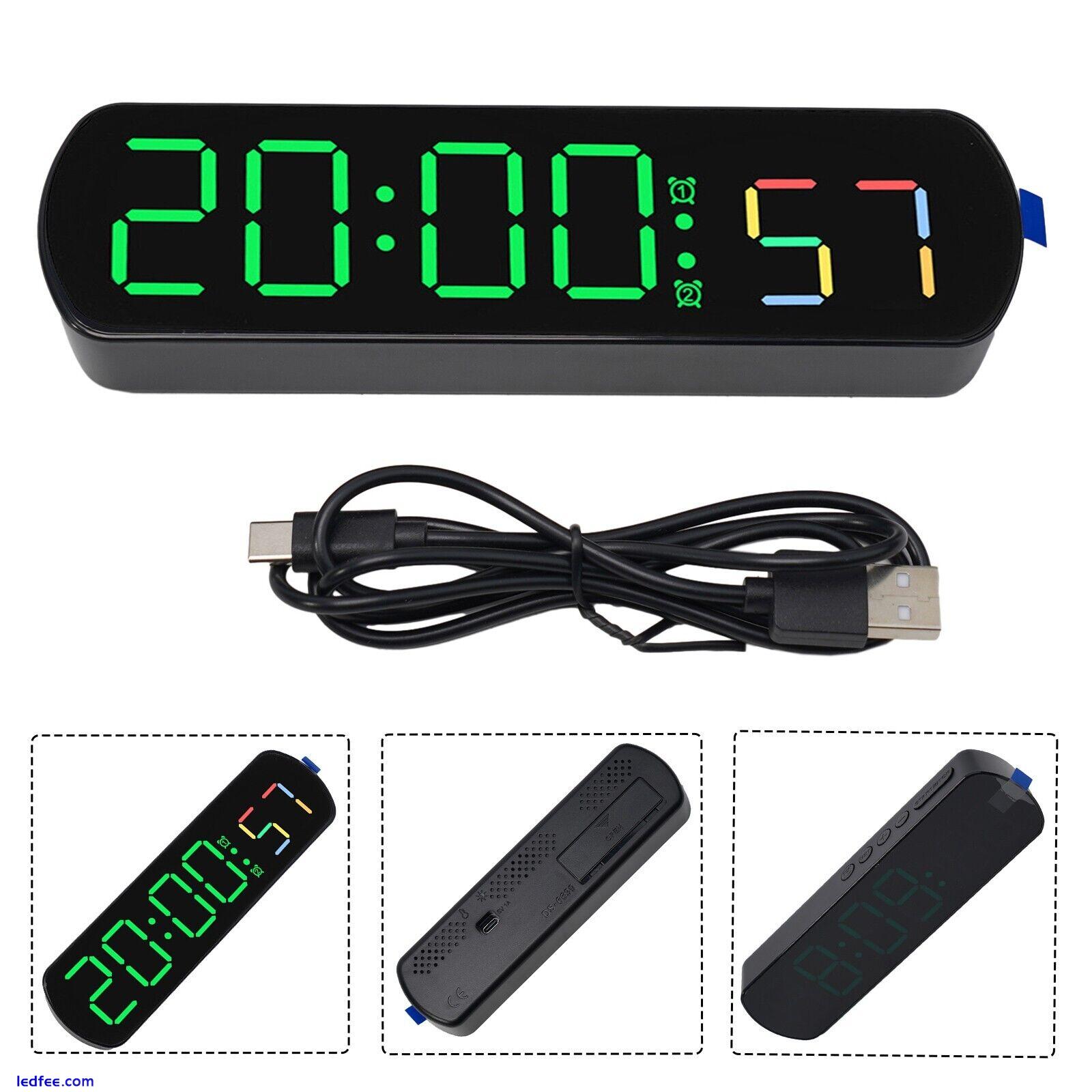 Sleek rectangular alarm clock with high definition LED display and countdown 1 