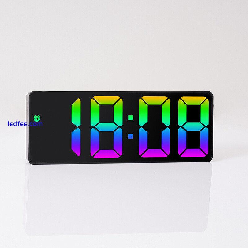 Light Number Clock LED Digital Alarm Clock Large Number Electronic Clock 0 